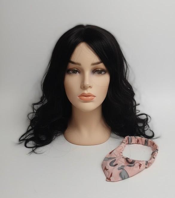 W Woman's Romance Women Wig Black 18"