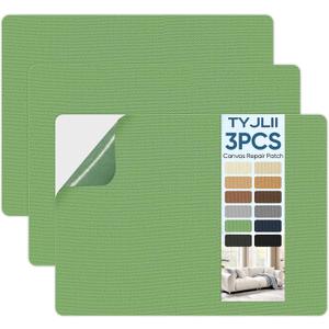 Canvas Repair PatchWaterproof Self Adhesive Fabric Patch for Tent,Boat Cover,Canopy,Umbrella,Furniture Cover,Awning,Luggage,Couch.(8.3 x 11-Green)
