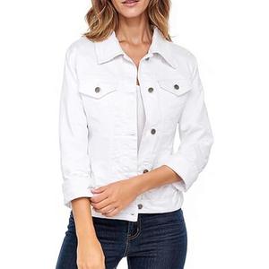 Juicy Trendz Women Relaxed Fit Denim jacket Button UP Lightweight Long Sleeve Ladies Stretch Trucker Jean Jackets Size XL.