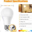 Neporal Amber Sleep Light Bulbs 1800K 60 Watt Equivalent, 99.96% Blue Blocking Soft Warm Light Bulbs A19, Amber Night Light E26 for Bedroom and Baby Nursery Light