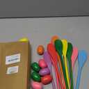 TOPLEE 20 Pcs Easter Egg and Spoon Race Game Set, 10 Players Balance Relay Easter Games Include 10 Eggs and Wooden Spoons for Kids Family Carnival Sports Outdoor Games Holiday Birthday Party Supplies