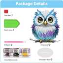 2 Pcs Tabletop Diamond Art Painting Kits,DIY Butterfly Diamond painting Special Shaped Rhinestone Desk Placement Ornament,5D Stand Up Gem Painting Craft Kit for Home Wall Decor Gifts,7.8x7.8inch (BP005+BP006)