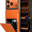 Vofolen for iPhone 17 Pro Case Wallet with Card Holder Dual Layer Heavy Duty Shockproof Drop Protection Hidden Flip 4-Card Slots Pocket Phone Cover for Women Men, 6.3 Inch Orange