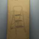 HBTower Step Ladder Folding Step Stool for Adults with Anti-Slip Pedal,330 lbs Capacity for Kitchen, Home,White