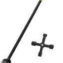 Water Meter Key 16 Inch with 4-Way Utility Key, T-handle Water Shut Off Tool for Main Meter Valves