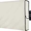 Porch Shield 63-65 inches Outdoor TV Cover Universal Weatherproof Protector for LCD LED Plasma Flat TV Screen Compatible with Wall Mounts and Stands Beige