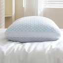 Shredded Memory Foam Cooling Soft Pillow Queen Size, Adjustable Hypoallergenic Hotel Quality Pillow for Side, Back and Stomach Sleeper, Bamboo Viscose Cover, Oeko-TEX Certified