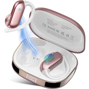 Ai Translation Earbuds Real Time,164 Languages Translator Earbuds with 6 Translation Modes/No Subscription,Audio and Video Calls Translator Headphones,Audifonos Traductores Ingls Espaol, Rose Pink