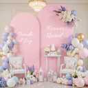 Pink Blue Arch Backdrop Cover Set of 2 Gender Reveal Arch Covers Stretchy Backdrop 7.2 and 6ft Spandex Balloon Arch Stand Covers for Baby Shower Boy or Girl Birthday Party Banquet Photo Background