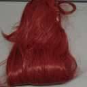 Long Red Pink Anime Costume Wig  High Temperature Heat Resistant Silk Fiber  Natural Looking Costume Wig for Halloween Party, Cosplay (Small Size)