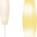 Paper Floor Lamp, Rice Paper Lamp for Living Room, Japanese Floor Lamp Rice Shade for Bedroom, Office& Living Room-Beige(Oval)