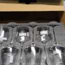 Stemmed Glasses Set of 6,Crystal Stemmed Glasses, Glass Set, Glasses Long Stem, Clear Lead-Free Premium Blown Glassware (18.5oz,6 pack)