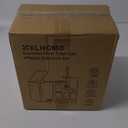 Black Bathroom Accessories 8 Piece Black and Gold Bathroom Set, Bathroom Accessories with Stainless Steel Bathroom Trash Can,Toilet Brush,Toothbrush Set,Soap Dispenser