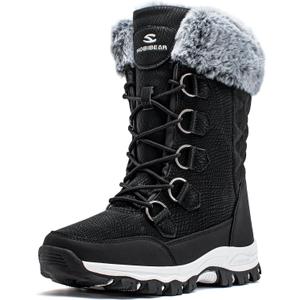 HOBIBEAR Girls Winter Snow Boots, Size 39