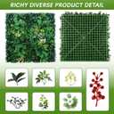 Artificial Grass Wall Panels, 12 Pack 20"x20" UV-Anti Greenery Boxwood Panels, Privacy Green Wall Decor, Plant Hedge Fence Screen for Indoor Home Wedding Decor and Outdoor Backyard