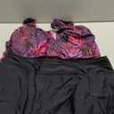 Tankini Two Piece with Shorts - Womens Tummy Control Swimsuit with Pockets Bathing Suit with V-Wire Boy Shorts Swimwear 2025 (X-Large, Purple Leaf)