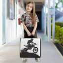 Motocross Rider Zipper Binder for School with Shoulder Strap & Extra Pockets - 1.5 Inch 3-Ring Binder Holds 500+ Sheets, Textbooks, Laptop, 13.6x3.5x12.4in