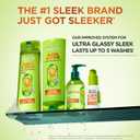 Garnier Fructis Sleek & Shine Shampoo, Conditioner + Leave-In Conditioer Set for Frizzy, Dry Hair, Plant Keratin + Argan Oil (3 Items), 1 Kit 