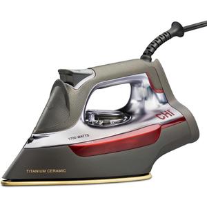 CHI Steam Iron for Clothes with 300+ Holes for Powerful Steam ing, Temperature Guide Dial, 1700 Watts, XL 10 Cord, 3-Way Auto Shutoff, Titanium Infused Ceramic Soleplate, Silver (13101)