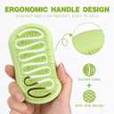 3 x Scalp Massager and Shampoo Shower Brush, Detangling Hair Brush, Scalp Care Hair Brush Wet & Dry detangler for Men and Womenfor Straight/Curly/Thick/Long/Wavy/Damaged Hair, Green