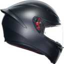AGV K1 S Solid Gloss Full Face Motorcycle Racing Helmet, Matte Black, Medium