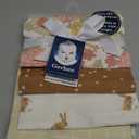 Gerber Unisex Baby 100% Cotton Flannel Receiving Blankets 30x30 Inches (Pack of 4), Retro Floral, One Size