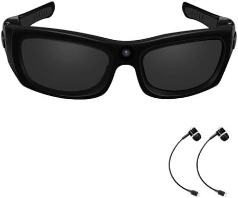 eovas Camera Sunglasses Video Glasses Camera Bluetooth Glasses Camera UV Protection Polarized Lens Sport Action Glasses for Travel, Outdoor, Cycling, Driving