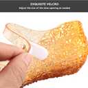 Flats Mary Jane Dance Party Cosplay Shoes, Snow Queen Princess Sandals for Little GirlsToddler, Birthday, Christmas (Purple)
