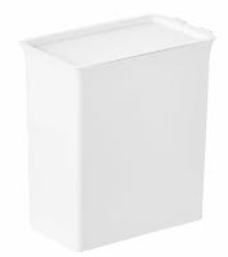  White Plastic Container with Black Drinking Straw