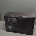 Homemate Heated Electric Blanket Queen Size - 84"x90" Heating Bed Blanket Throw with 10 Heating Levels 8 Hours Auto Off Fast Heating Over-Heat Protection Ultra Soft Flannel ETL Certified, Grey