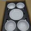 LE TAUCI 8 oz Cappuccino Cups with Saucers, Set of 4 Large Ceramic Coffee Cup Set for Latte, Au Lait, Flat White, Mocha, Tea Cup Set, Dishwasher Safe, Embossed Coffee Cups, White