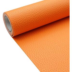 Orange Litchi Texture PU Fabric Leather 11.8x53.14 Inch30x135 CM 1.13mm Thick Faux Synthetic Leather Material for Upholstery Crafts, DIY Sewings, Sofa, Handbag, Earrings, Hair Bows Decorations
