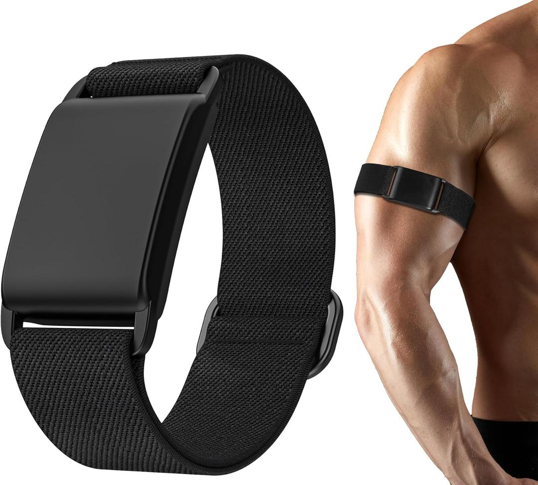 surundo Nylon Sport Band Compatible with Whoop Bicep Band 4.0 Strap Men Women with Bumper Case, Breathable Nylon Adjustable Waterproof Replacement Wristbands Straps for Whoop 4.0 (Black)