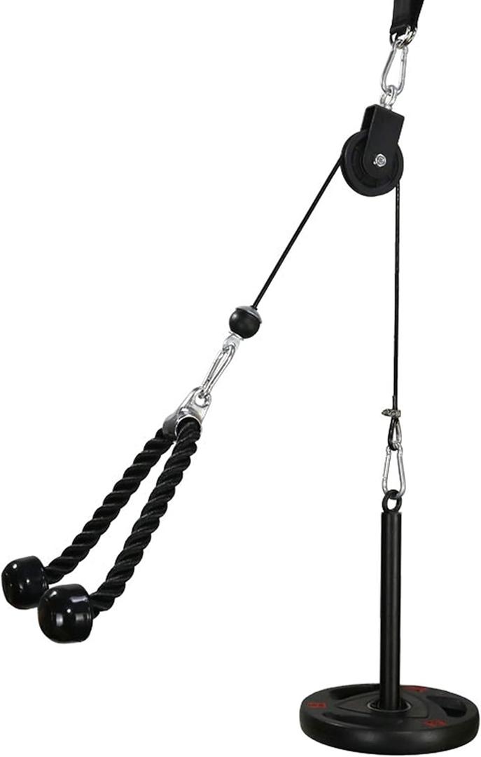 LFJ LAT - Sistema de polea de peso desplegable y elevador, accesorio de polea para trceps, flexin de bceps, espalda, antebrazo, hombro, equipo de gimnasio en casa