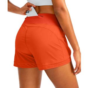 Women's Running Shorts High Waisted Quick-Dry 3 Inch Gym Workout Athletic Shorts for Women with Zipper Pocket