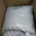 MIULEE 22x22 Pillow Inserts,Set of 2 Down Feather Throw Pillows for Couch Sofa Bed, Decorative Fluffy Throw Pillow Inserts Cotton Fabric,White