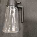 TrendPlain 16oz/470ml Glass Olive Oil Sprayer for Cooking – 2 in 1 Olive Oil Dispenser Bottle for Kitchen Gadgets and Air Fryer Accessories, Salad, BBQ - Black