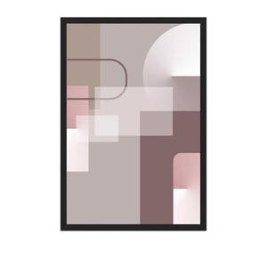 Framed Abstract Geometric Shapes Poster Canvas Print Art Contemporary Minimalist Aesthetic Wall Art Painting Pictures Wall Decor Elegant Home Decor for Living Room Bedroom Office Decoration, 30x 42