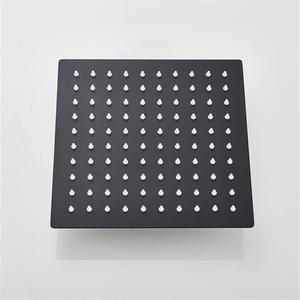 Matte Black Chrome Ultrathin Rainfall Shower Head Bathroom Accessories Stainless Steel Shower Heads