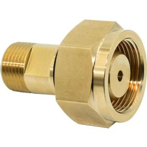 CGA-520 B Tank Acetylene to CGA-200 MC, Acetylene Regulator, Acetylene Adapter, Brass