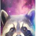 Raccoon Galaxy Water Bottles Kids Insulated Sports Vacuum Stainless Steel Thermos Mug with Straw Lid & Handle 20 oz