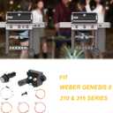 SafBbcue 66354 Grill Igniter Kit for Weber GS4 Genesis II 310/315 Series Gas Grills Parts(2017 and Newer),fit Genesis II E/S-310,E/S-315,CE-310,SE-310,SE-315 Electronic Ignitor Switch 66220 Set (Black)