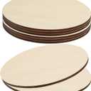 Sheutsan 8 PCS 10 Inch Round Basswood Circles, 1/4 Inch Thick Unfinished Wood Blank Rounds, 6mm Wooden Discs Cutouts for Painting Door Designs Furniture Decoration
