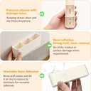 2 x MoodLife 2-Pack Silicone Straw Holder for Cabinet Door,Reusable Adhesive Container for Kitchen Storage Solutions, Cupboard Organizer and Space Saving Hacks (White)