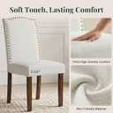 Dining Chairs Set of 2, Fabric Kitchen Chair for Living Room, Beige