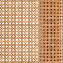 16" x5FT Plastic Rattan Cane Webbing, Woven Open Mesh Cane Net Roll for DIY Caning Furniture Decor Projects: Chair, Cabinet, Ceiling and Door(59x16 in) (Dark Color)