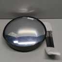 CHIUHEI 12Inch Convex Security Corner Mirror (Clear View)  Adjustable Fixing Bracket, Wide Angle, Indoor and Outdoor Use  Ideal for Warehouse, Office, Parking Garage, and Traffic Safety (Black)