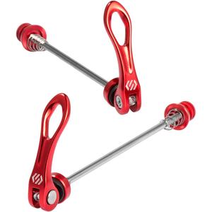 Chooee Quick Release Skewers Front & Rear Set for Mountain Bike or Road Bike (Red/Black)