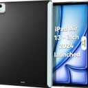 Magic-Keyboard Compatible Case for iPad Air-13 - Cases with Pencil Holder for SmartKeyboard Folio 2024 M2 Air 13, Ultra-Thin and Slim, (Keyboard Not Included), Black (2024 iPad Air 13-inch M2)