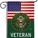 US Army Veteran Garden Flag - Armed Forces Rangers United State American Military Retire Official - House Decoration Banner Small Yard Gift Double-Sided Made In USA 13 X 18.5